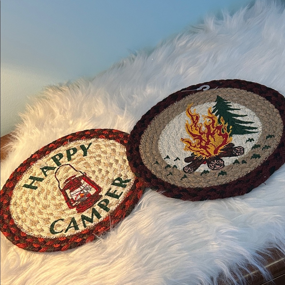 Pair of 10” jute trivets